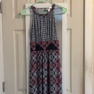 Elegant Black and Pink Maxi Dress
